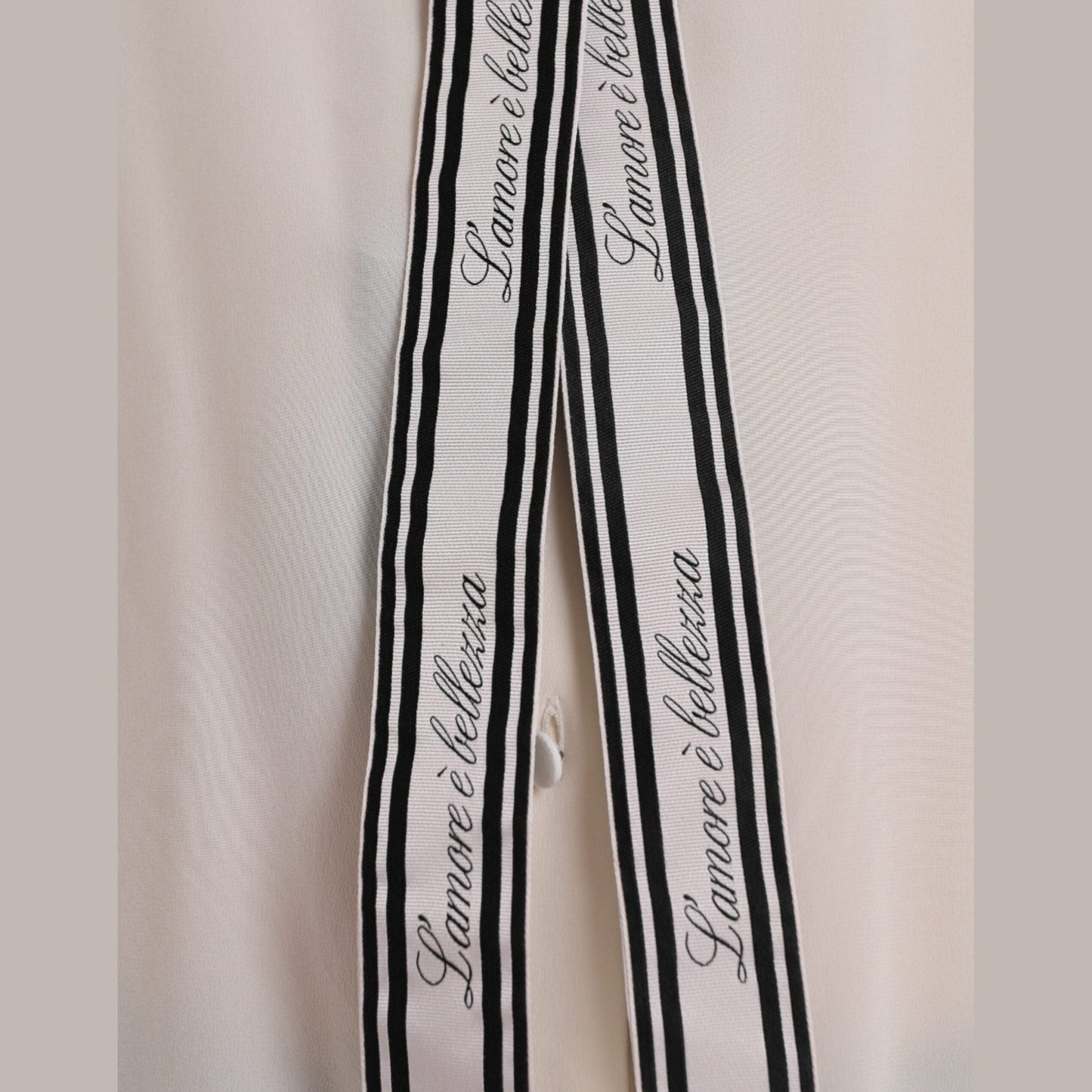 Dolce & Gabbana Off White Long Sleeve Button Down Blouse Top Dolce & Gabbana