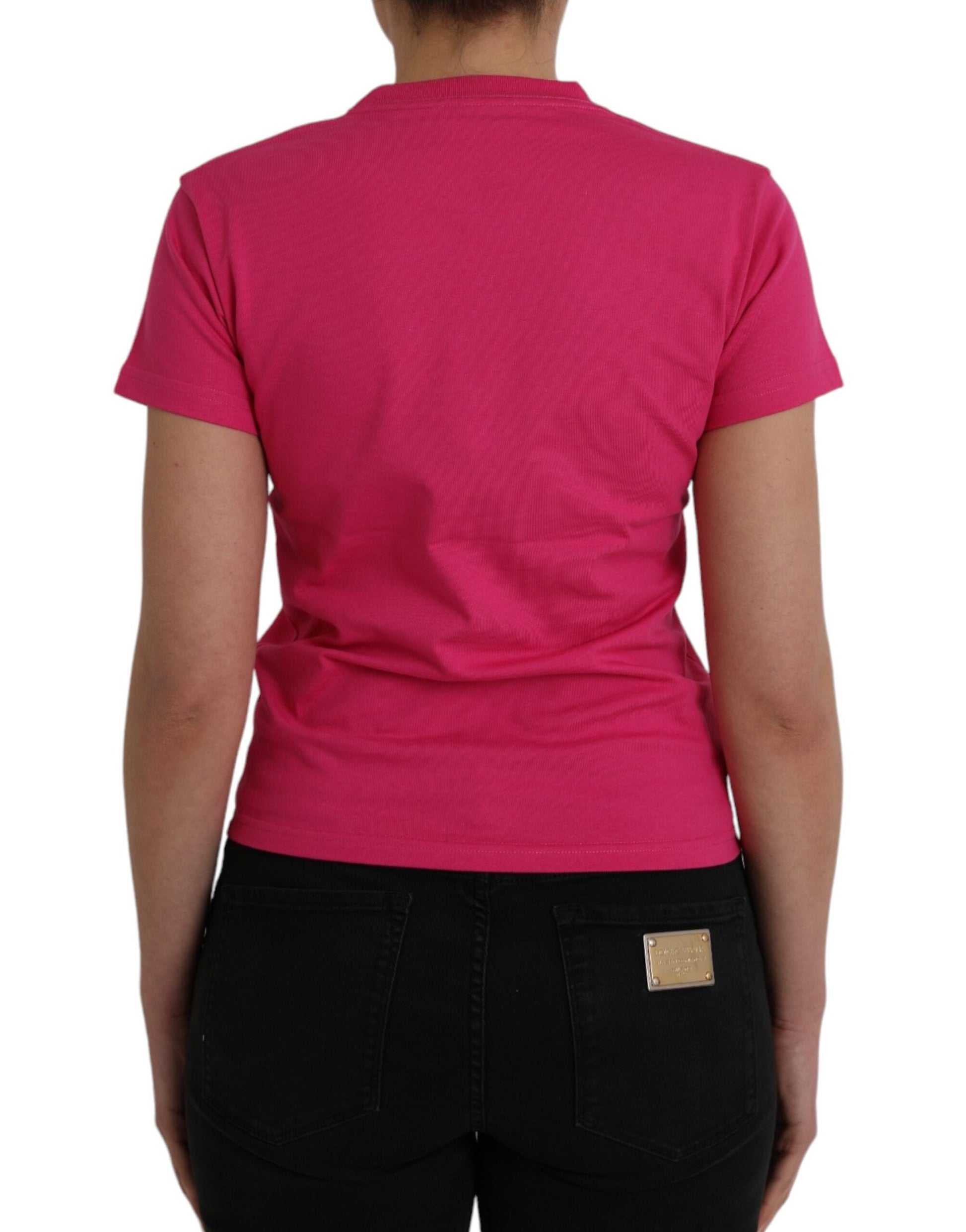 Balenciaga Pink Cotton Crew Neck Short Sleeves Tee T-shirt Balenciaga