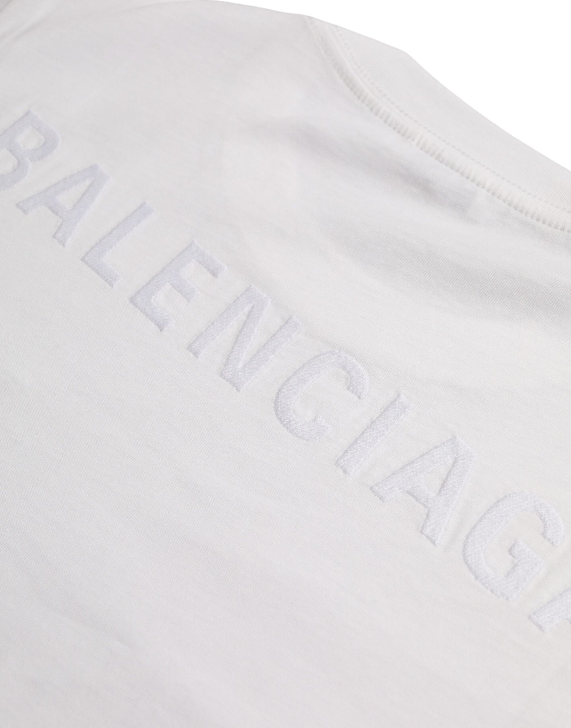 Balenciaga White Cotton Crew Neck Short Sleeves T-shirt Balenciaga