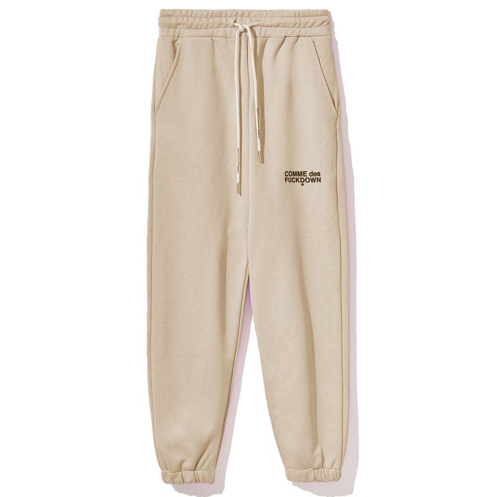 Comme Des Fuckdown Beige Cotton Women Sweatpant