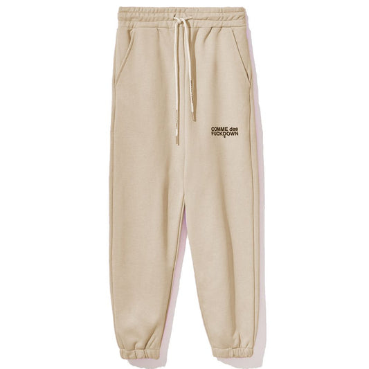 Comme Des Fuckdown Beige Cotton Women Sweatpant
