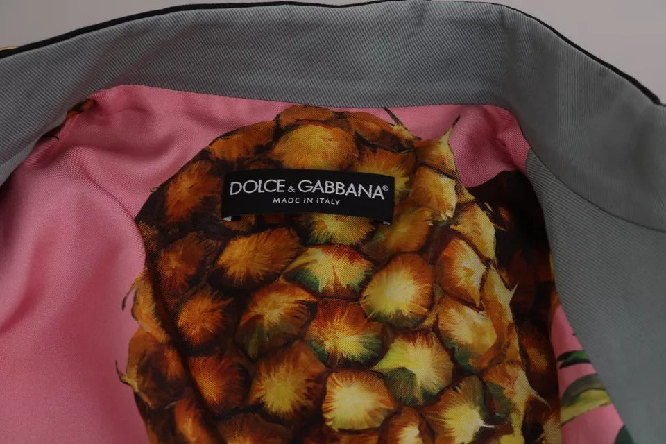 Dolce & Gabbana Blue Button Crystal Embellished Cotton Jacket - Eljoys Fashion 