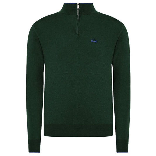 La Martina Green Wool Men Sweater La Martina