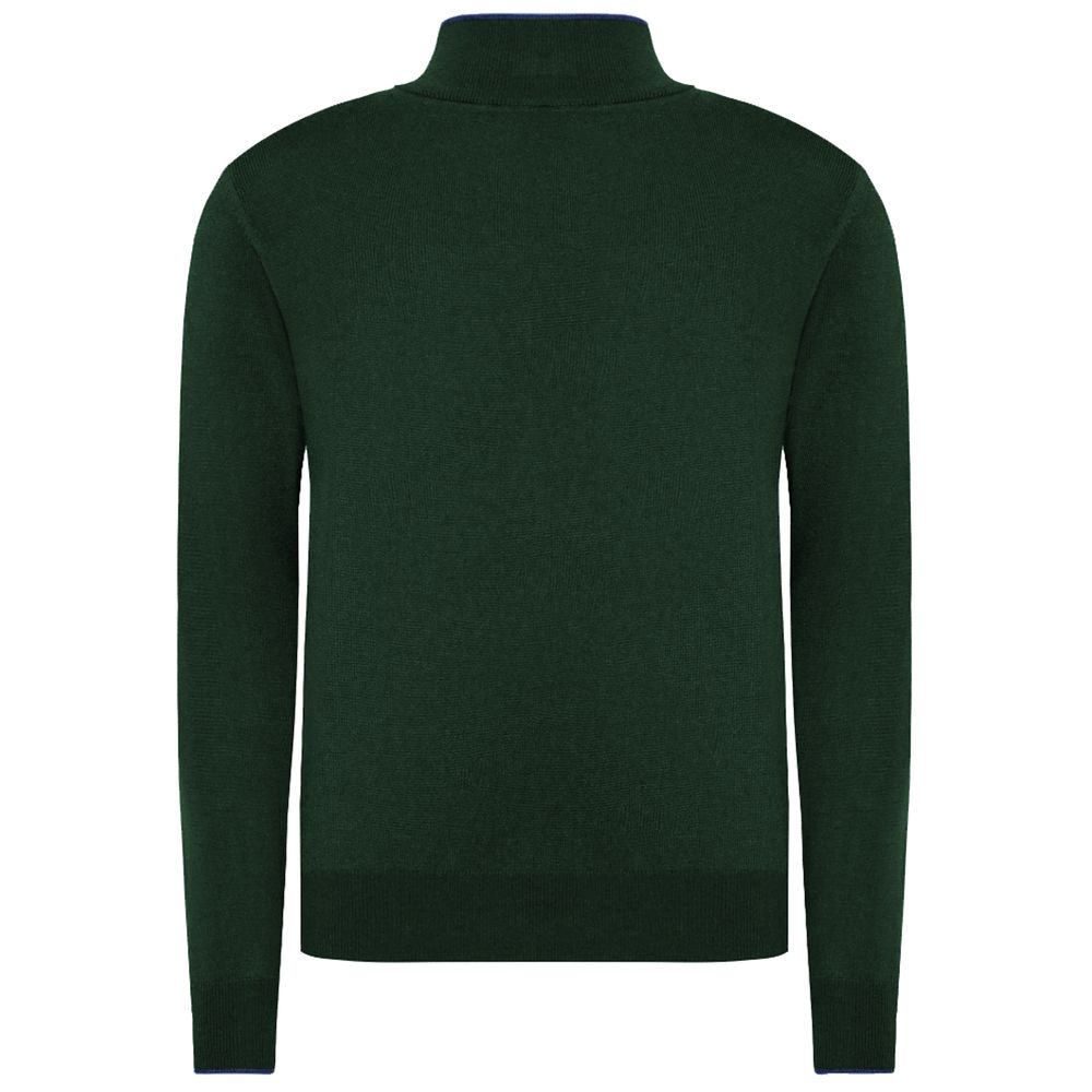 La Martina Green Wool Men Sweater La Martina