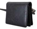 Dolce & Gabbana Black Leather Bifold Shoulder Sling Women Wallet - Eljoys Fashion 