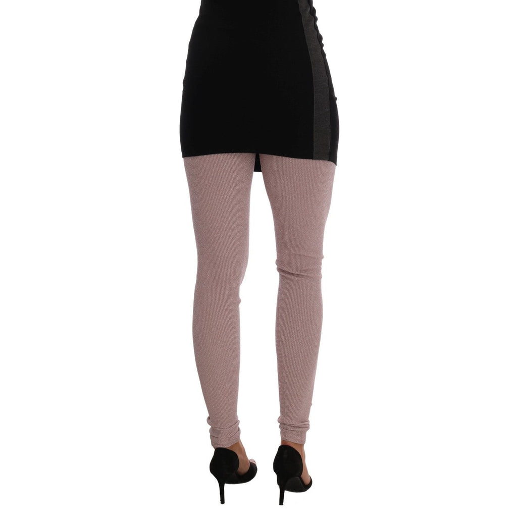 Dolce & Gabbana Pink Stretch Waist Tights Stockings