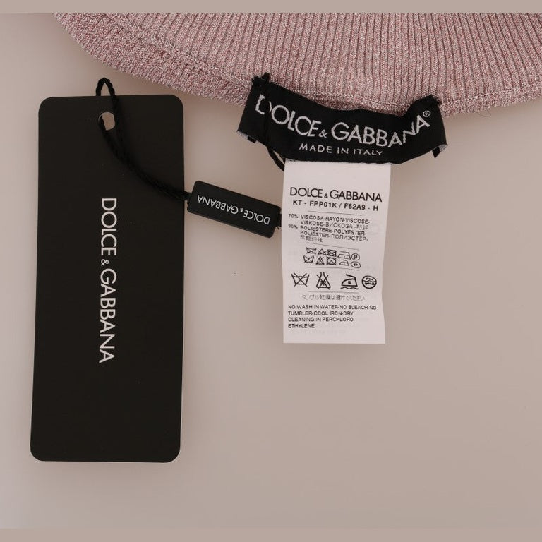Dolce & Gabbana Pink Stretch Waist Tights Stockings