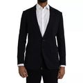 Dolce & Gabbana Blue Wool Notch Single Breasted Coat Blazer - Eljoys Fashion 
