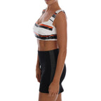 Dolce & Gabbana Multicolor Sequined Stretch Bustier Top