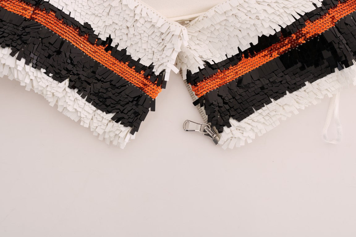 Dolce & Gabbana Multicolor Sequined Stretch Bustier Top Dolce & Gabbana