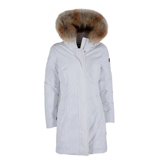 Yes Zee White Nylon Women Jacket Yes Zee