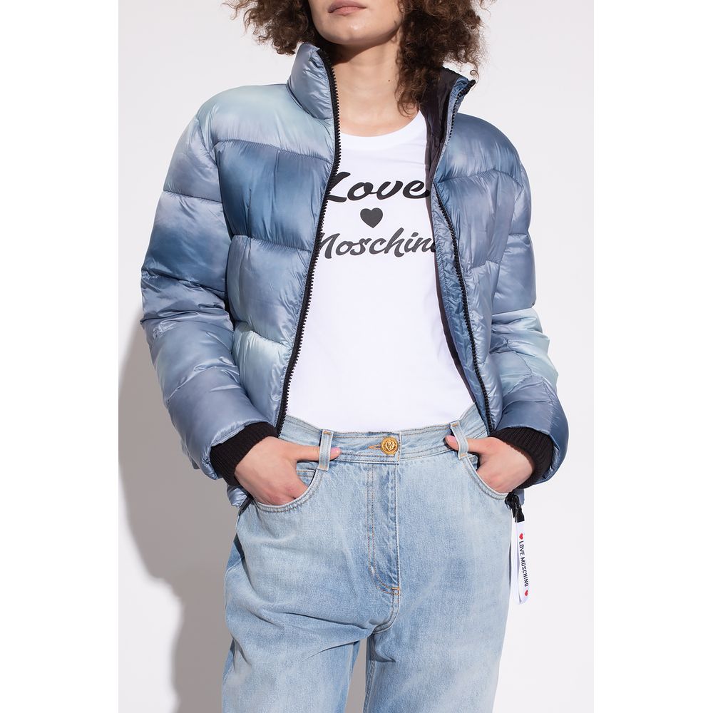 Love Moschino Light Blue Polyester Women Jacket Love Moschino