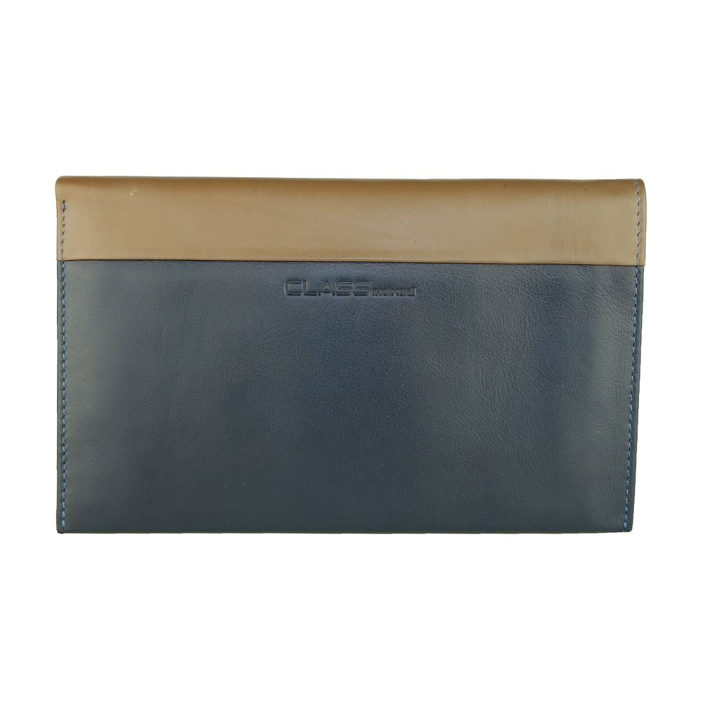 Cavalli Class Blue Leather Men Wallet Cavalli Class
