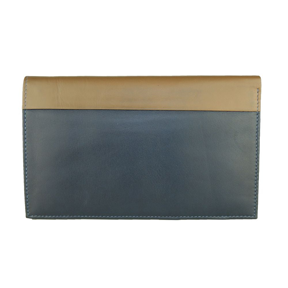 Cavalli Class Blue Leather Men Wallet Cavalli Class