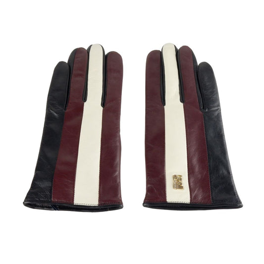 Cavalli Class Black Lambskin Women Glove Cavalli Class