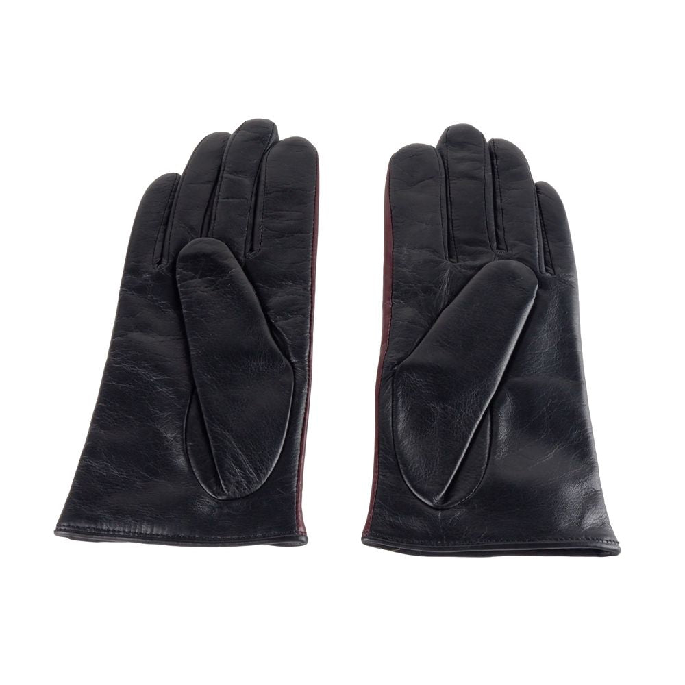 Cavalli Class Black Lambskin Women Glove Cavalli Class