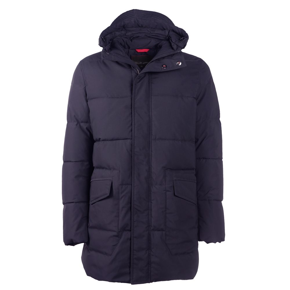 Emilio Romanelli Blue Polyester Men's Jacket Emilio Romanelli