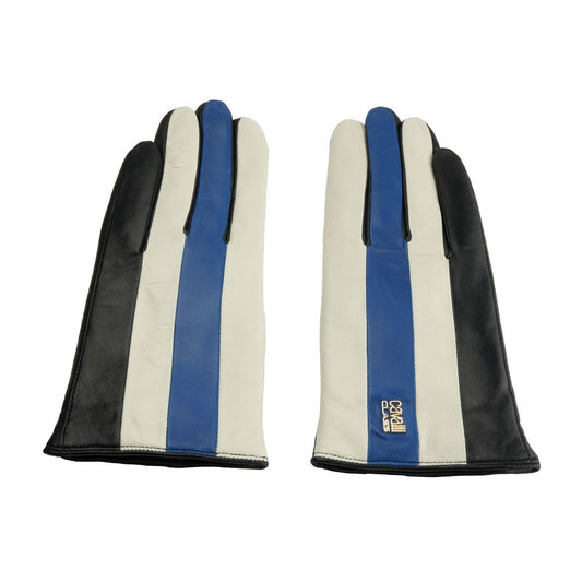 Cavalli Class Blue Lambskin Women Glove Cavalli Class