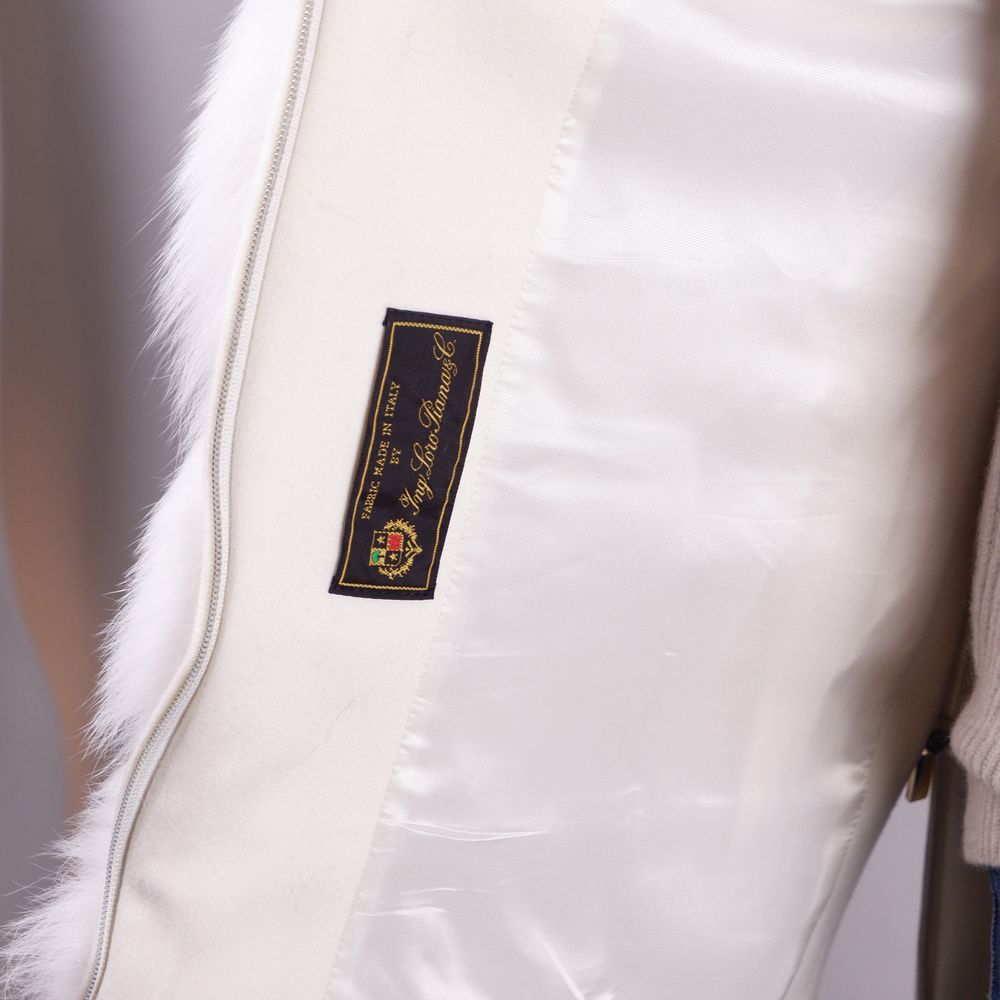 Made in Italy White Wool Women Coat Made in Italy
