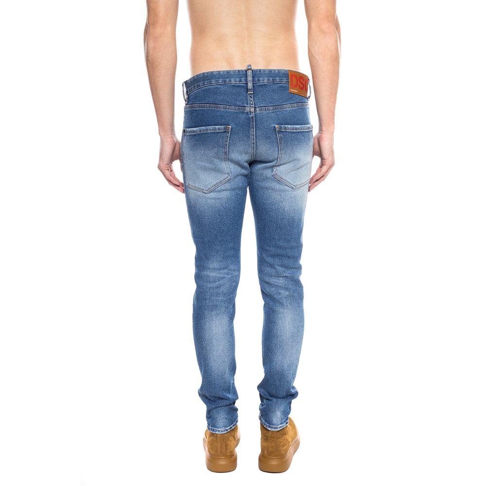 Dsquared² Blue Cotton Men's Distressed Jean Dsquared²