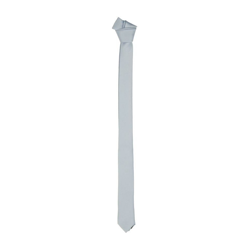 Emilio Romanelli Sleek Silk Slim Tie in Chic Gray Emilio Romanelli