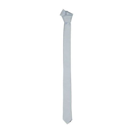 Emilio Romanelli Sleek Silk Slim Tie in Chic Gray Emilio Romanelli