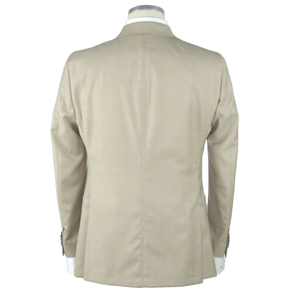 Emilio Romanelli Beige Wool Men's Blazer Emilio Romanelli