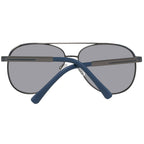 Guess gray metal sunglasses with round lenses and slim metal frames, stylish and modern accessory for sun protection