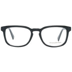 Ermenegildo Zegna black plastic eyeglasses frames with sleek design and rectangular shape for stylish eyewear.