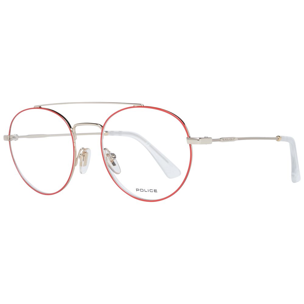 Police Red Metal & Plastic Glasses Frames
