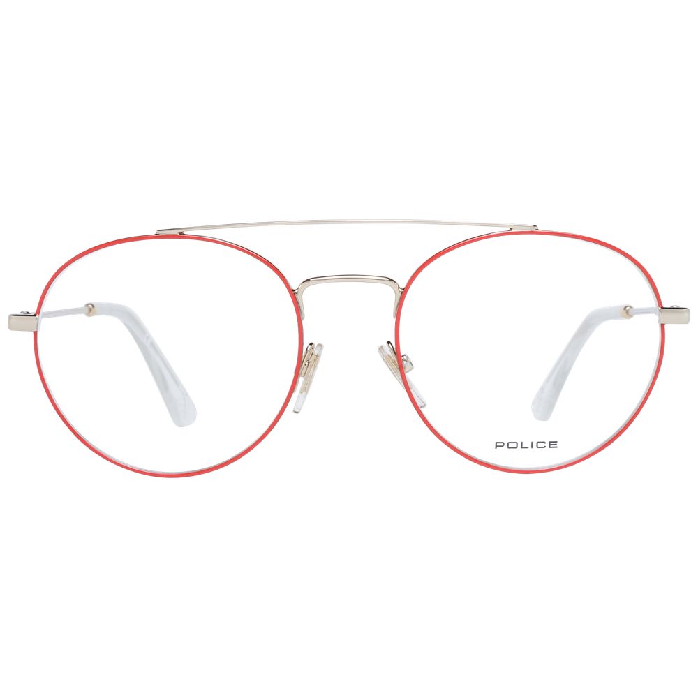 Police Red Metal & Plastic Glasses Frames