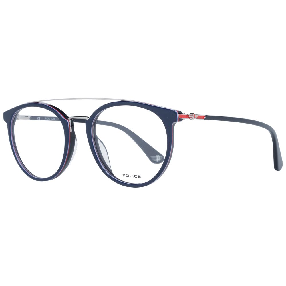 Police Blue Metal & Plastic Glasses Frames