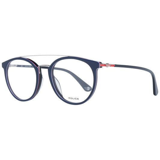 Police Blue Metal & Plastic Glasses Frames