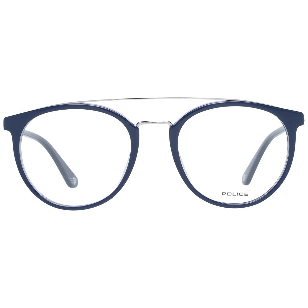 Police Blue Metal & Plastic Glasses Frames
