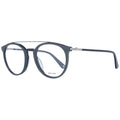 Police gray metal and plastic glasses frames with sleek design, featuring clear lenses and modern style for everyday wear.