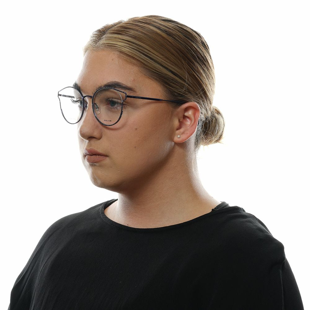 Police Blue Metal & Plastic Glasses Frames