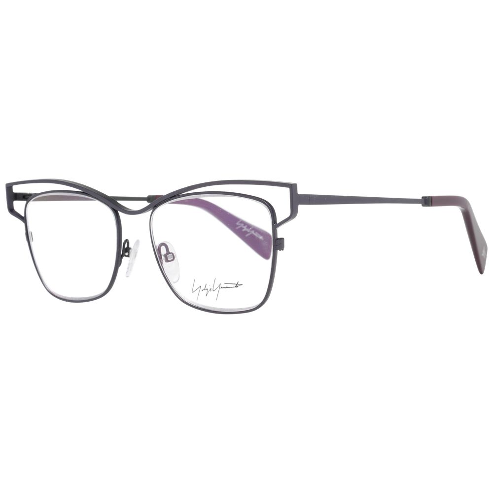 Yohji Yamamoto gray titanium glasses frames with sleek, modern design and clear lenses, showcasing a stylish eyewear accessory.