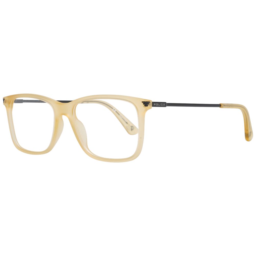 Police Yellow Metal & Plastic Glasses Frames