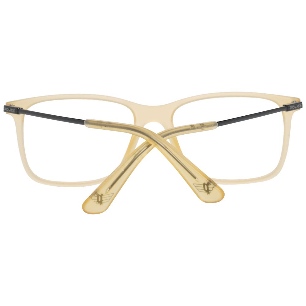 Police Yellow Metal & Plastic Glasses Frames