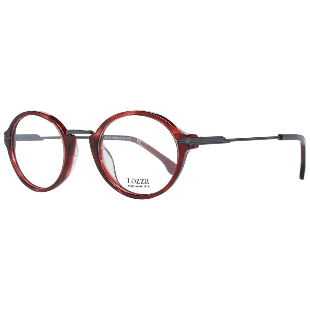 Lozza Burgundy Metal & Plastic Glasses Frames