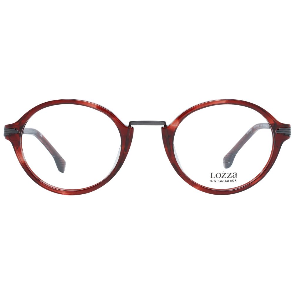 Lozza Burgundy Metal & Plastic Glasses Frames