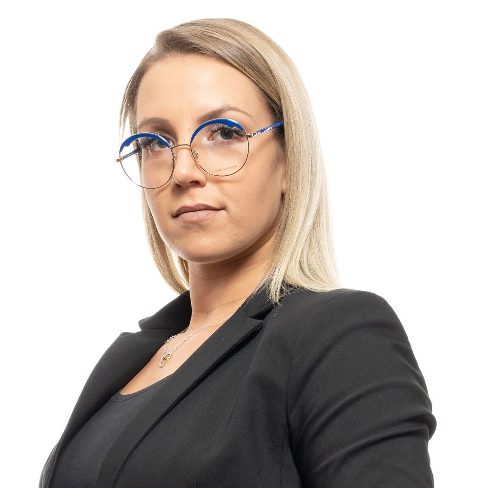 Emilio Pucci Blue Metal & Plastic Glasses Frames Emilio Pucci
