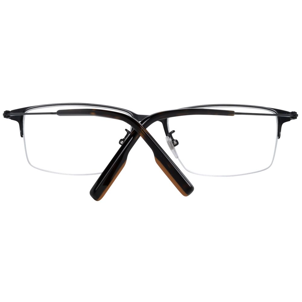 Ermenegildo Zegna Black Metal Glasses Frames