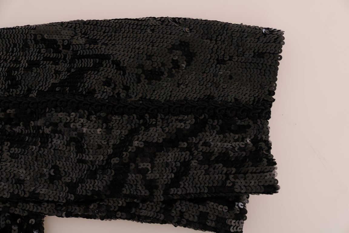 Dolce & Gabbana Black Sequined Fashion Shorts Dolce & Gabbana