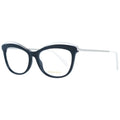 Emilio Pucci black metal and plastic glasses frames with rounded lenses and sleek design.
