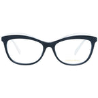 Emilio Pucci black metal and plastic glasses frames with rounded lenses and sleek design for stylish eyewear.