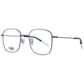 Tommy Hilfiger gray metal and plastic glasses frames with rounded design and adjustable nose pads, stylish eyewear for men and women.