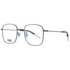 Tommy Hilfiger gray metal and plastic glasses frames with rounded design and adjustable nose pads, stylish eyewear for men and women.
