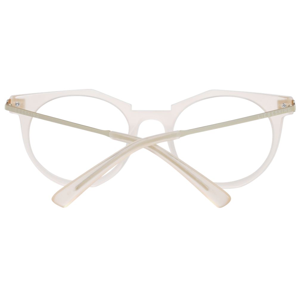 Beige Liebeskind acetate glasses frames with clear lenses, stylish and lightweight eyewear for everyday wear.