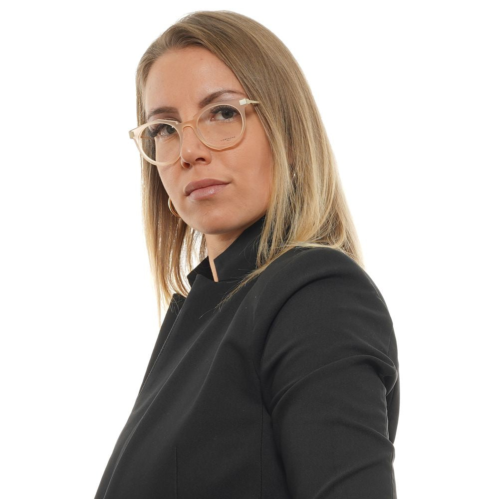 Liebeskind beige acetate glasses frames with clear lenses, stylish and lightweight eyewear for everyday wear